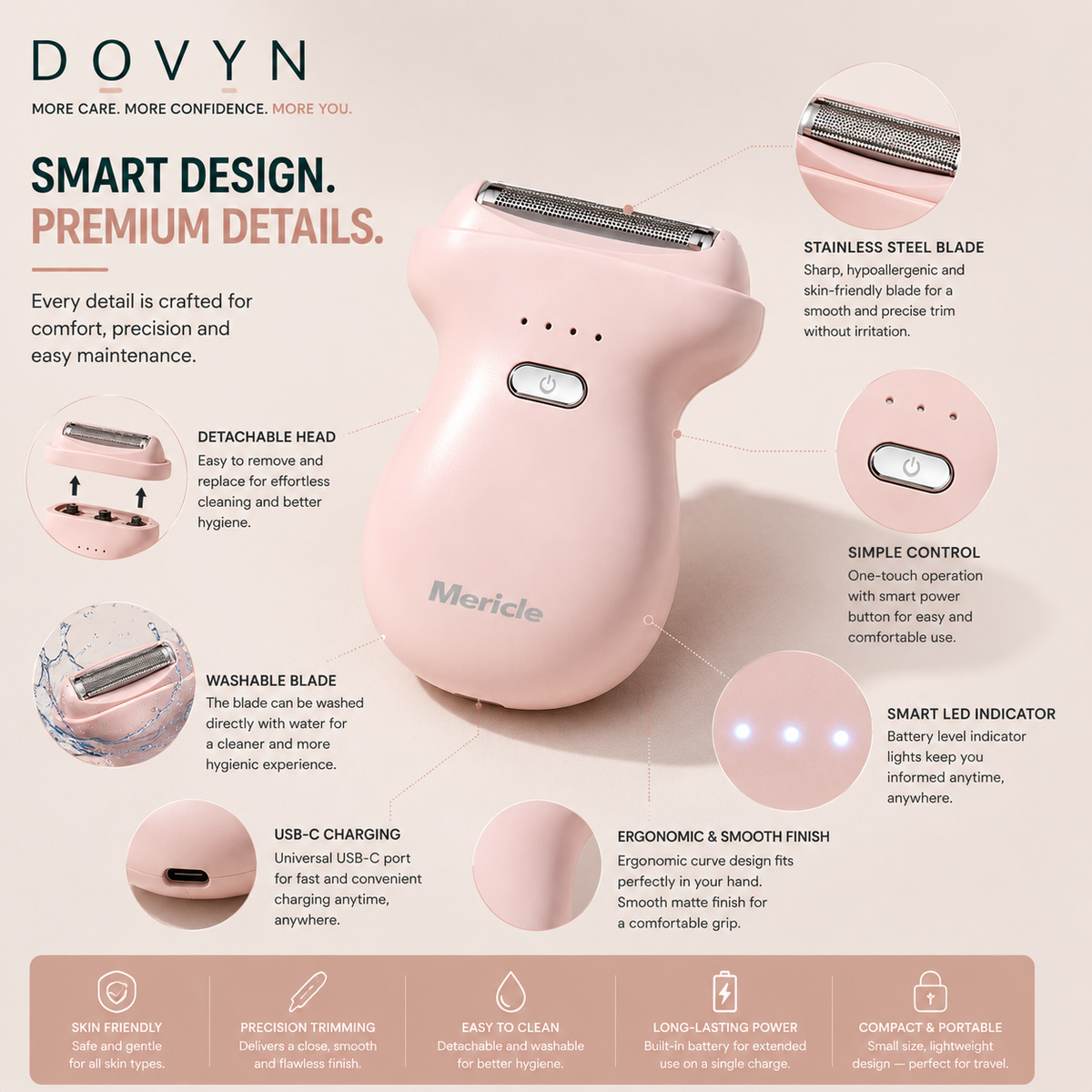 Mericle™ 3-in-1 Portable Shaver
