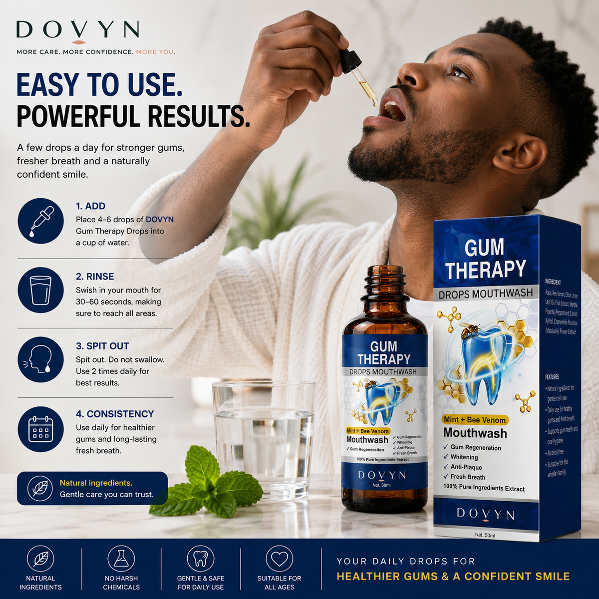 Beefact™ Gum Therapy Mint + Bee Venom Drops