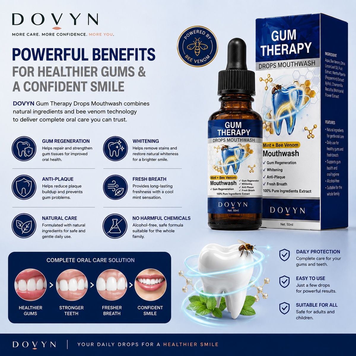 Beefact™ Gum Therapy Mint + Bee Venom Drops