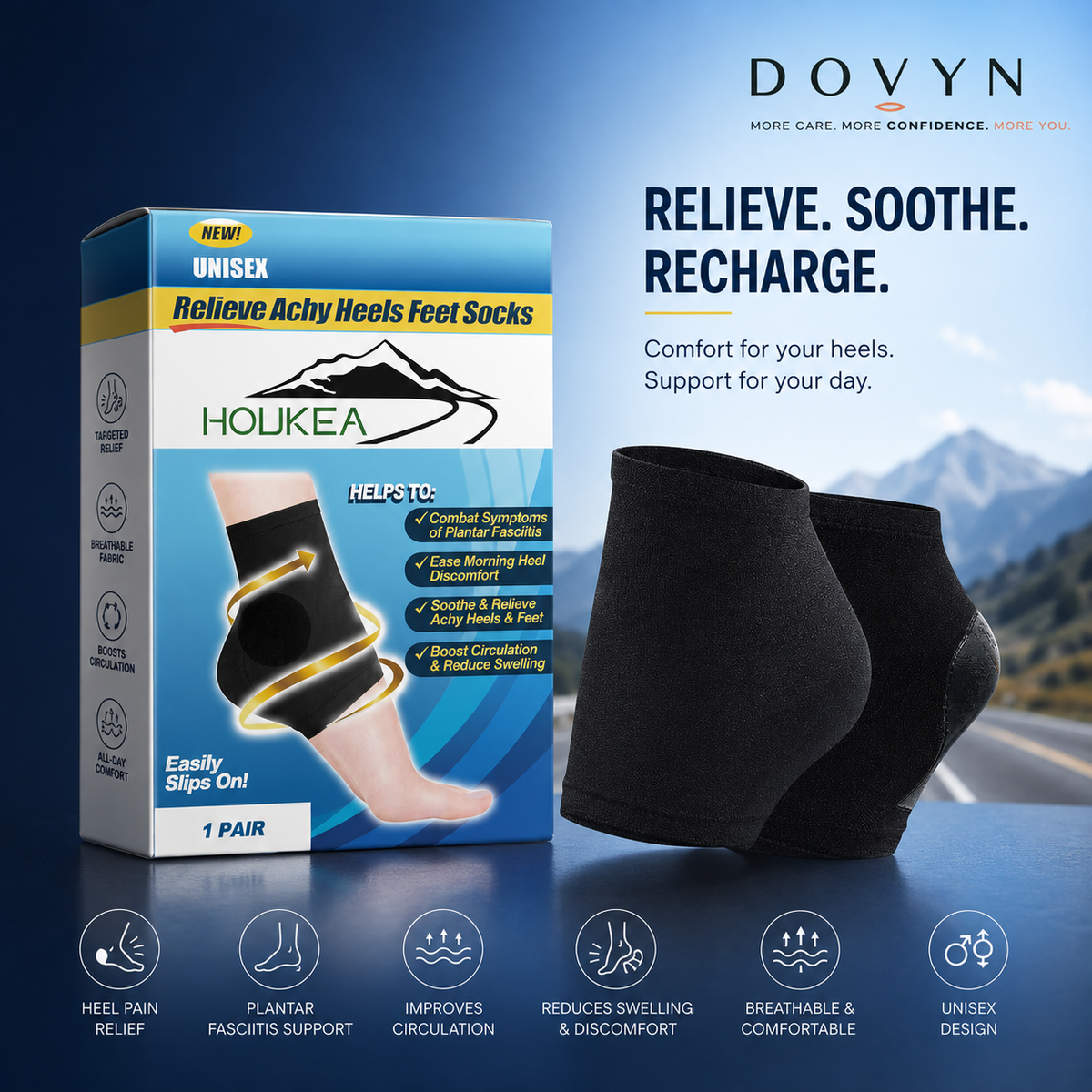 Houkea™ Heel Comfort Compression Sleeves