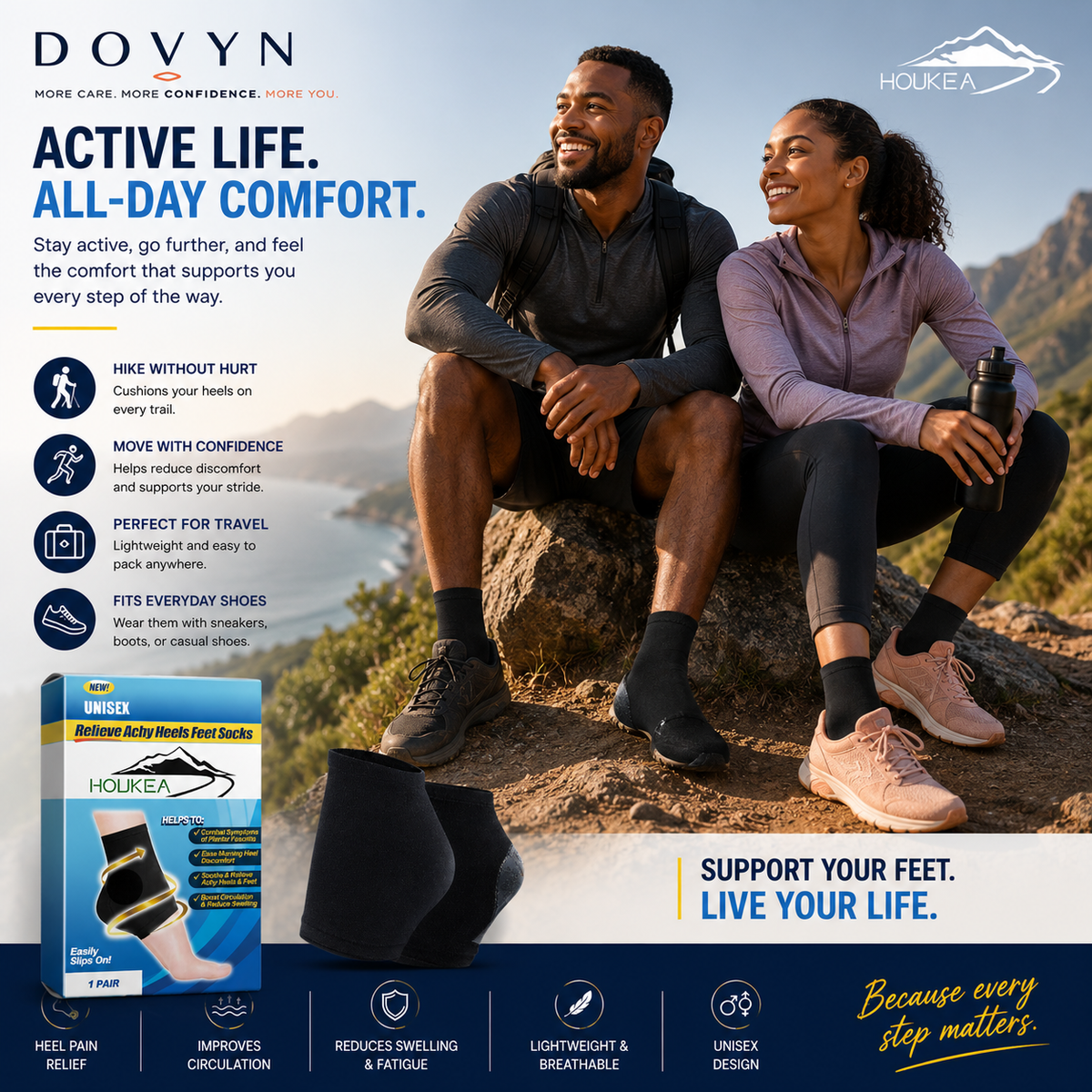 Houkea™ Heel Comfort Compression Sleeves
