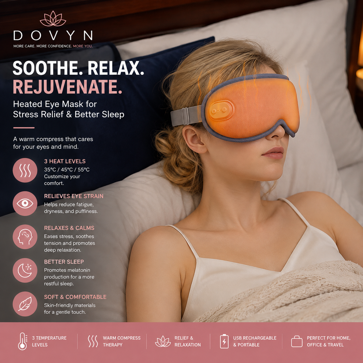 Emberest™ 3-Level Heated Eye Mask