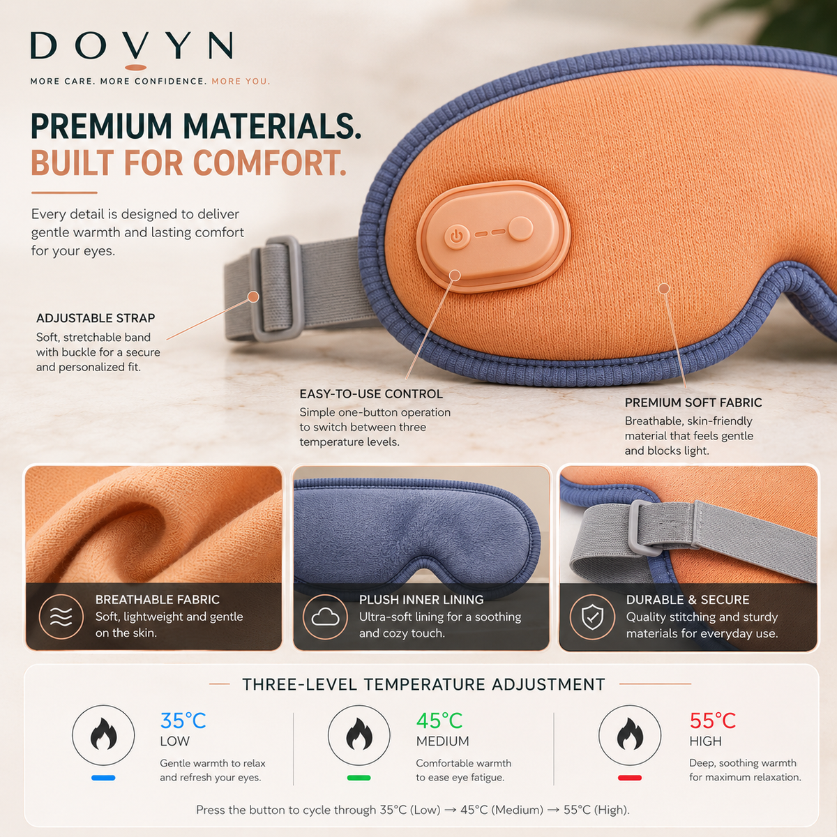 Emberest™ 3-Level Heated Eye Mask